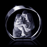 Glasgeschenk Rond - 90x84x42 mm - met gravure naar keuze