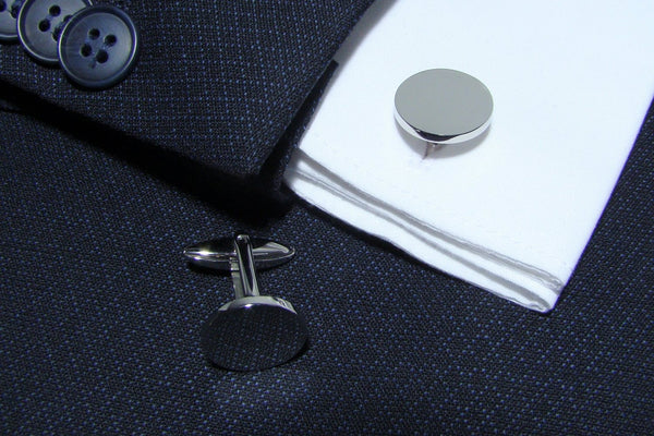 Manchetknopen Classic Rond Zilverkleurig Glans