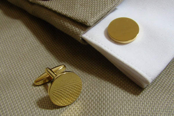 Manchetknopen Classic Rond Goudkleurig Glans