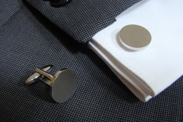 Manchetknopen Classic Rond Mat - Zilverkleurig