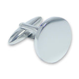Manchetknopen Classic Rond Zilverkleurig Glans