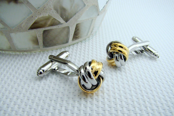 Manchetknopen Classic Rope 2 banen Bi-Color