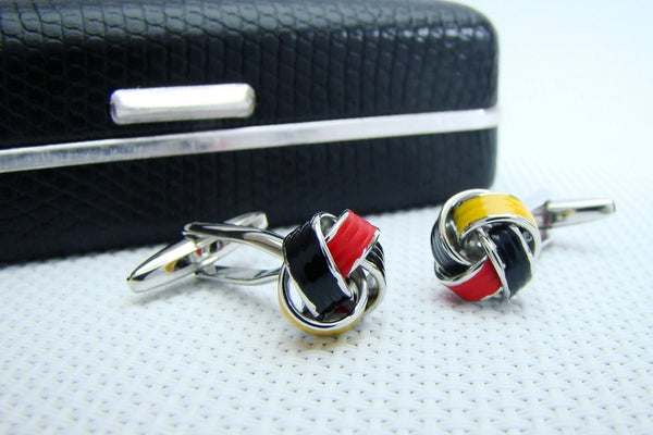 Manchetknopen in de kleuren van de vlag van België