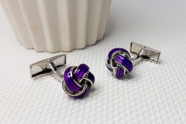 Manchetknopen Rope Paars