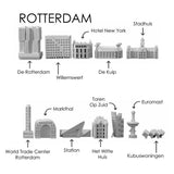 Zilveren Exclusieve Stadsmanchetknopen Rotterdam