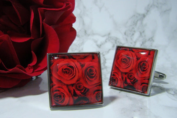 Manchetknopen Rozen Rood