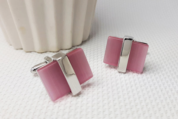 Manchetknopen Roze Block