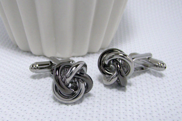 Manchetknopen Classic Rope Zilverkleurig & Antraciet