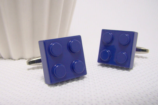 Manchetknopen Bouwsteen Blauw