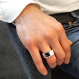 Ring Echt zilver - Zwarte Onyx