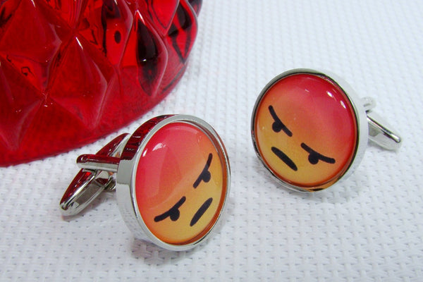 Manchetknopen Smiley Angry