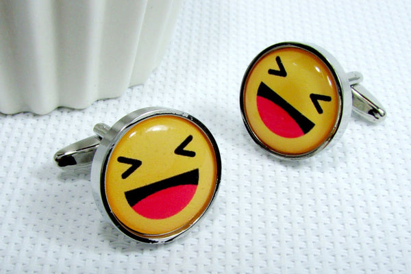 Manchetknopen Smiley Ha Ha