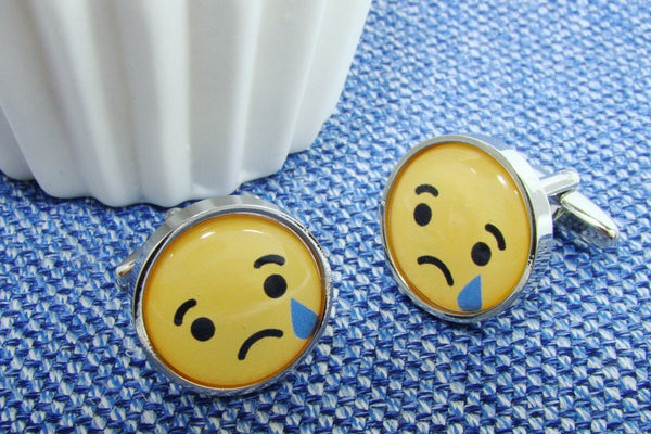 Manchetknopen Smiley Sad