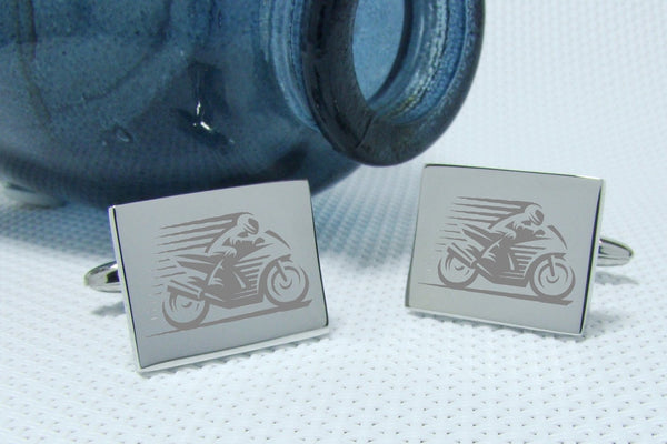 Manchetknopen Speed Devil gegraveerd - Zilverkleurig