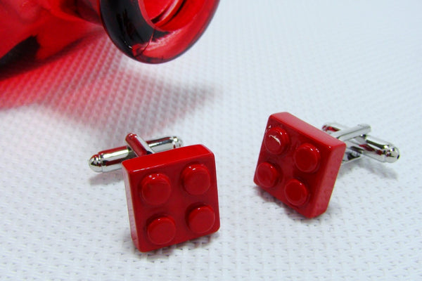 Manchetknopen Bouwsteen Rood