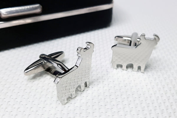 Manchetknopen Stier Zilverkleurig