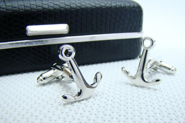 Manchetknopen Anker Admiraal Zilverkleurig