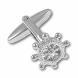 Manchetknopen Maritiem Stuurwiel Zilver