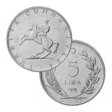 Zilveren Sleutelhanger met 5 Lira 1975 Turkije