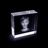 Glasgeschenk Rond - 90x84x42 mm - met gravure naar keuze
