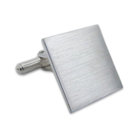 Zilveren Manchetknopen Vierkant met Logogravure - Sterling Zilver