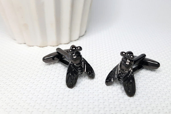 Manchetknopen Vlieg Antraciet