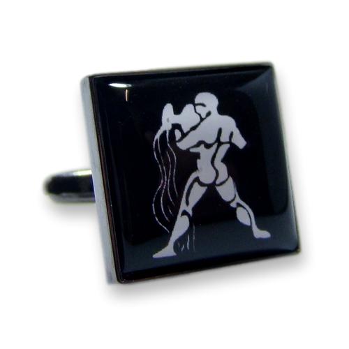 Manchetknoop Sterrenbeeld Waterman zwart-wit (PER STUK)