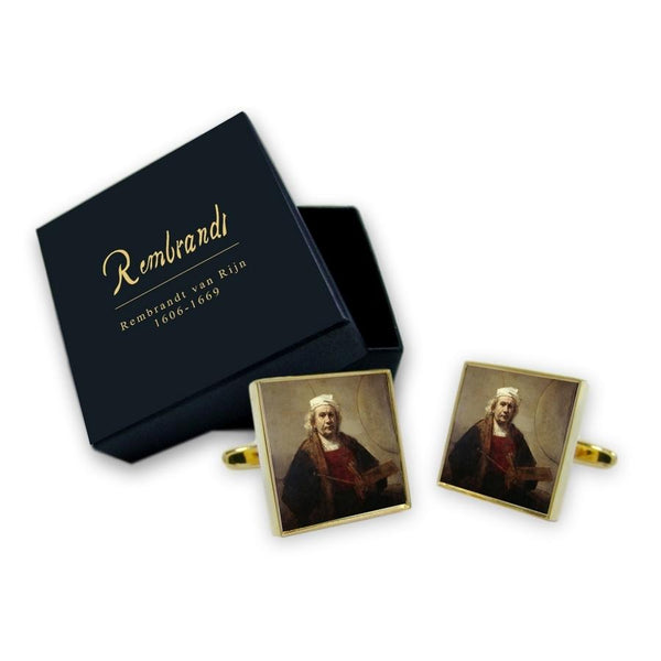 Kunst Manchetknopen Rembrandt van Rijn - Zelfportret met twee cirkels