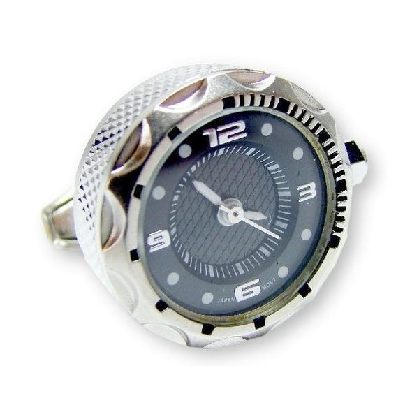 Manchetknopen Horloge Zwart (Echt werkend)