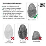 Zilveren Manchetknopen Ovaal met vingerafdruk - Sterling Zilver - Manchetknopen.com