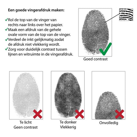 Zilveren Manchetknopen Rechthoek met vingerafdruk - Sterling Zilver - Manchetknopen.com